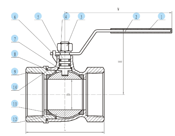 2-PC Reduce Ball Valve