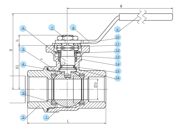 2-PC Ball Valve With Mounting Pad