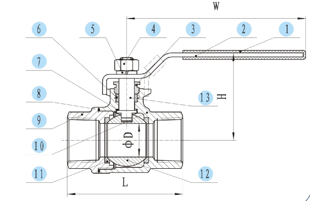 2-PC Light Duty Ball Valve