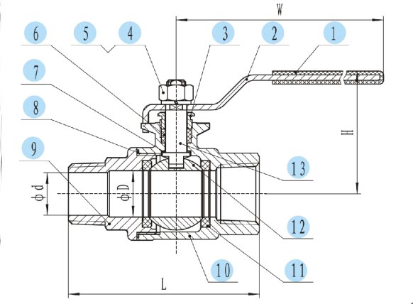 2-PC Ball Valve(M/F)