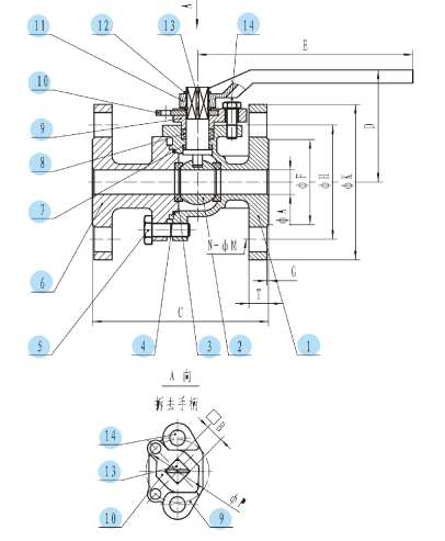 2-PC Flanged Ball Valve(ANSI)