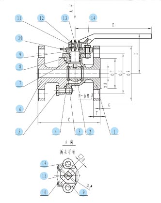 2-PC Flanged Ball Valve(JIS)